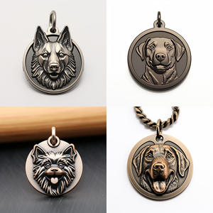 कस्टम उत्कीर्णीय पालतू जानवर आईडी टैग धातु दर्पण पॉलिश कुत्ते बिल्ली लटकाए सोने की चांदी का सोना थोक चांदी का सोना थोक - Product Image 2