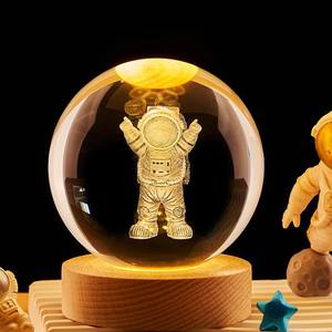 Bola <span class=keywords><strong>de</strong></span> Cristal <span class=keywords><strong>de</strong></span> 8 CM, Luz Nocturna LED 3D con Forma <span class=keywords><strong>de</strong></span> Corazón Planetario, Alimentación USB, Luz Cálida para Mesita <span class=keywords><strong>de</strong></span> <span class=keywords><strong>Noche</strong></span>, Regalo <span class=keywords><strong>de</strong></span> Navidad, Adorno - Product Image 5