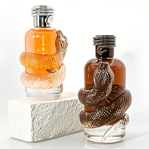 Botellas de Perfume Vacías con Forma de Serpiente Irregular Personalizadas 2026, 100ml 150ml, Fondo Grueso, Transparentes, de Lujo, Únicas, de Vidrio - Product Image 1