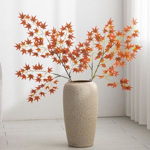 Hojas de Arce Artificiales Meng Jie de 100cm-200cm, Follaje Rojo y Verde para Decoración de Interiores del Hogar - Product Image 3