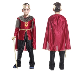 Nuovo Costume da Re per Bambini Personalizzato per Halloween, Set Completo con Stivali in Poliestere Bianco - Product Image 4