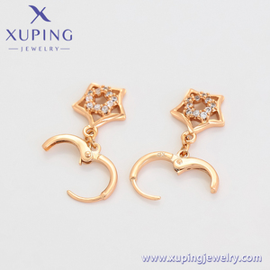 X000769839 XUPING joyería nueva moda personalidad estrella diseño 18K color lindo lujo romántico mujeres diario circón pendientes - Product Image 5