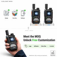XUNLIBAO Talkie-walkie 4G PoC double SIM avec lumière stroboscopique, sans frais de plateforme, robuste, W900, radio bidirectionnelle pour la sécurité et la construction