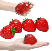 Jouet tendance extensible en forme de fraise, souple, à tirer et à presser, anti-stress, sensoriel, fantaisie, pour enfants, idéal pour les fêtes