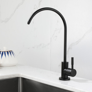 Grifo de Cocina Negro de Acero Inoxidable 304, Monomando, Montaje en Encimera, Estilo Minimalista, Dispensador de Agua Pura - Product Image 1