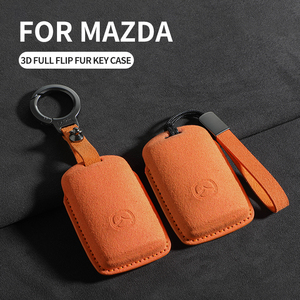 Yfl CK-9082 da có thể gập lại chìa khóa xe bảo vệ trường hợp đối với Mazda AXELA CX5 Atenza CX3 handmade vỏ chìa khóa - Product Image 6