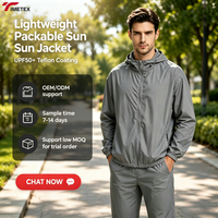 Veste légère et fine TIMETEX, imperméable, pour sports de plein air, avec capuche, pour la randonnée, la pêche printanière/estivale, protection de la peau