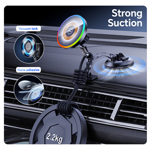 Support magnétique pour téléphone de <span class=keywords><strong>voiture</strong></span> avec ventouse puissante et recharge sans fil rapide pour iPhone 17 Pro Max 16 15 14 13 12 Air Plus - Product Image 3
