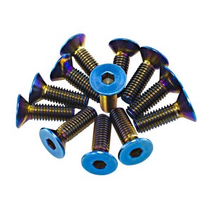 PQYRACING Tornillos de montaje para volante M5x15L, cabeza plana, cabeza redonda, de acero, para reemplazo y reparación - Product Image 3