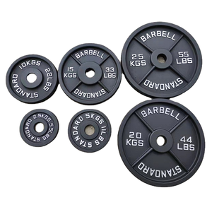 Offerta Speciale: Dischi Pesi Neri in Ghisa da 5 kg di Alta Qualità per Allenamento Fitness, Pesi Liberi a Quattro Barre per un Allenamento Efficace - Product Image 2