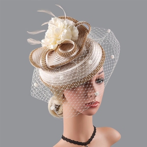 Sombrero <span class=keywords><strong>de</strong></span> Flores con Adorno <span class=keywords><strong>de</strong></span> Diamantes <span class=keywords><strong>de</strong></span> Imitación para Mujer, Estilo Vintage, para Carreras, Fiestas <span class=keywords><strong>de</strong></span> Té, Cócteles y Ocasiones Formales - Product Image 1
