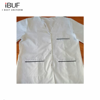 IBUF tunique d'allaitement à manches courtes avec col à la mode tunique de soins de santé pour hommes uniforme tuniques uniformes blancs soins de santé
