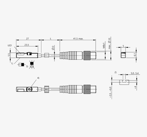 Capteur de champ magnétique compact d'origine B-ALLUFF BMF00C2 BMF 235K-NS-C-2A-SA2-S49-00,3 en stock - Product Image 6