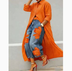 Nuova Camicia Lunga Estiva 2026 alla <span class=keywords><strong>Moda</strong></span> ed Elegante, Casual, Ricamata, in Maglia, con Colletto a Bottoni, Tinta Unita <span class=keywords><strong>e</strong></span> Logo Frontale - Product Image 5