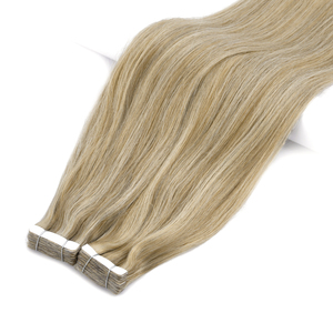 KSWIGS Extensions de cheveux humains vierges de luxe à bandes adhésives invisibles, cuticules alignées, trame en PU invisible, double épaisseur, pointes douces et épaisses - Product Image 5