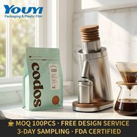 Sacs d'emballage pour grains de café en aluminium à fond plat de 340g, 500g, 1kg, 2,5kg avec valve