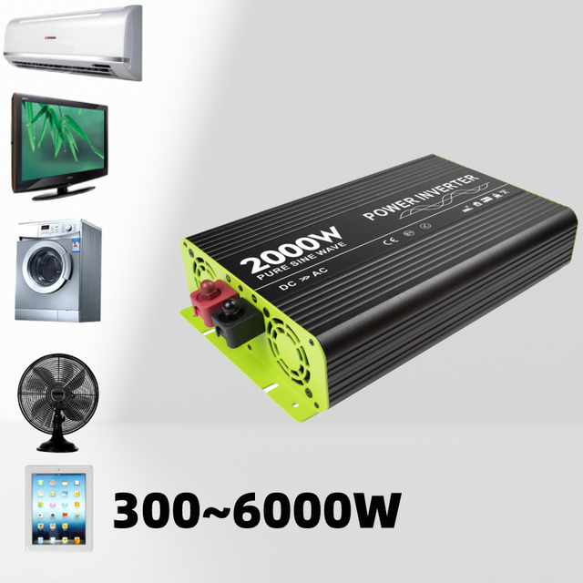 Power Inverter UPS 12V to 220V 2000W Pure Sine Wave Inverter Off Grid Inverter EU Stock for Car