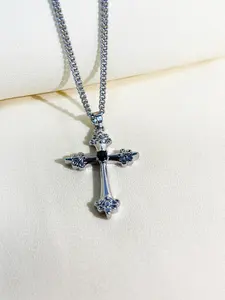 Charm Fashion Cross Necklace Religion Christian Cross Pendant Necklace Men's And Women's Universal Necklace