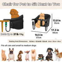 Siège rehausseur portable et réglable pour animaux de compagnie, chaise haute confortable pour chiens et chats, pour la salle à manger familiale et le bureau, mobilier pour animaux