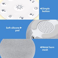 Machine apaisante pour bébé avec veilleuse chaude, 30 sons non répétitifs, spa sonore portable et rechargeable pour chambre de bébé