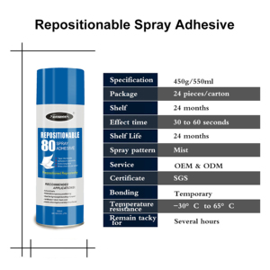 <span class=keywords><strong>Pegamento</strong></span> en Aerosol de Baja Adhesión Reposicionable, Fácil de Despegar, Secado Transparente para Recortar Plantillas, Colgar Pósters, Unir Papel, <span class=keywords><strong>Tela</strong></span> y Manualidades - Product Image 4
