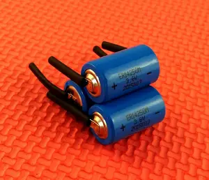 इलेक्ट्रॉनिक मीटर के लिए 1/2AA ER14250 ली-आयन बैटरी 3.6V 1200mAh बेलनाकार बैटरी सेल LiSOCl2 बैटरी