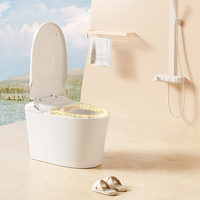 S037 Toilette intelligente moderne avec chasse d'eau automatique, siège chauffant, télécommande, auto-nettoyante, électrique, pour salle de bain