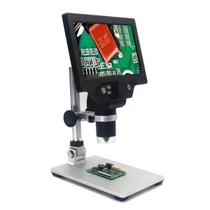 G1200 12MP डिजिटल माइक्रोस्कोप 1-1200X निरंतर ज़ूम ताल ऑप्टिकल उपकरण 7 "HD वीडियो सूक्ष्मदर्शी