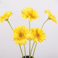 Bunga Gerbera Daisy Buatan Multi-warna Tangkai Tunggal, Bunga Daisy Afrika Palsu untuk Dekorasi Vas Meja Rumah & Pernikahan Grosir