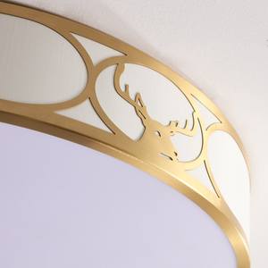 โคมไฟเพดานทองแดงทั้งชิ้นสไตล์เขากวางสุดหรู สไตล์จีนอเมริกันใหม่ สำหรับห้องนอน ระเบียง โคมไฟทองแดงทั้งชิ้นสุดสร้างสรรค์ - Product Image 1