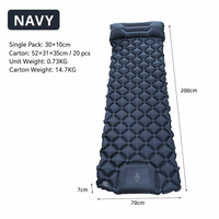 Matelas de couchage gonflable automatique ultra-léger à pédale, grande taille, pour une personne, idéal pour la randonnée, vente en gros directe usine
