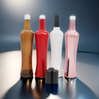 Bouteilles en verre circulaires recyclables, vides, transparentes, pour spiritueux (tequila, whisky, rhum), emballage de luxe éco-responsable pour liqueurs