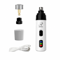 Lime à ongles électrique multifonctionnelle moderne en plastique pour animaux de compagnie avec lumière LED, silencieuse, 2 vitesses, outil de toilettage indolore pour pattes de chiot