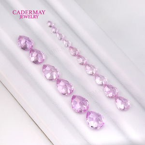 Cadermay Jewelry Pear Cut Pink Zircon Loose Stones 3x4mm To 8x10mm For Jewelry Making - Product Image 2