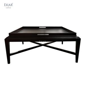 Mesa de centro de madera maciza EKAR Vellore Luxe | Personalizable para espacios modernos y clásicos - Product Image 1