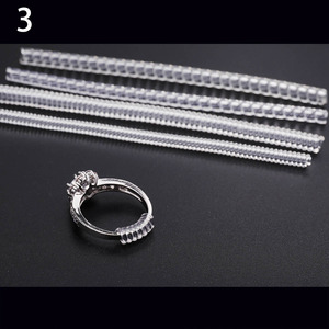 <b>Ring</b> Size Adjustment Cord Sleeve Transparent Tube Protective Film For Fashion <b>Rings</b> Unisex Gift Accessory - Product Image 3