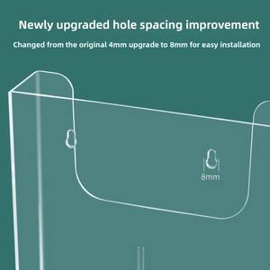 Büyük kapasiteli A4 akrilik şeffaf ekran raf duvara monte ofis dergi raf promosyon malzeme ve dosya depolama için - Product Image 2