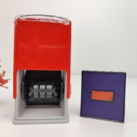Timbre en caoutchouc Date auto-encreur d'usine Bureau roulant timbres de date de texte personnalisé avec encre 2 couleurs