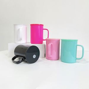 Lot de 25 tasses à café colorées Macaron de 17 oz avec couvercles en plastique pour transfert par sublimation UV DTF, expédiées depuis l'entrepôt américain - Product Image 2
