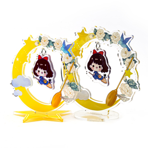 Support Acrylique VOGRACE de Haute Qualité, Personnalisé Anime/Dessin Animé, Impression Bord Doré Transparent, Porte-clés, Faible Coût, OEM, MOQ 1 Pièce - Product Image 2