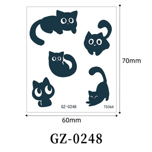 Autocollants de <span class=keywords><strong>tatouage</strong></span> temporaire personnalisés imperméables, motif <span class=keywords><strong>cœur</strong></span> mignon, lettres, jus végétal, écologique, papillon bleu gardénia, longue durée - Product Image 2