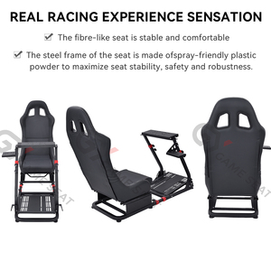 GY048 Sim Juego de Silla Plegable Simulador de Carreras Soporte para Volante para PS PC Thrustmaster Logitech G25 G27 - Product Image 5