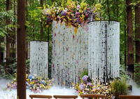 Ensemble de décoration de mariage LANJO Forest, pièces naturelles en nacre et mica pour fond de plafond et cordes de carillons éoliens d'entrée