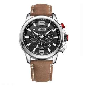 Montres-bracelets de marque MEGIR 2156 à quartz, en acier inoxydable, chronographe pour homme, étanche, horloge de date, montre de luxe pour homme, mode - Product Image 2