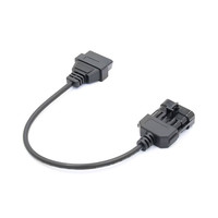 Venta caliente de alta calidad 90 grados 16 pines hembra OBD II/Obd2 conector lector de código Universal para todos los coches