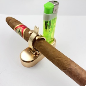 <strong>Metallic</strong> Zinc Alloy Die Casting Multi-functional Cigar Holder Cigar Trimming Tool Die Cutting Printing Irregular <strong>Shape</strong> Daily Use - Product Image 2