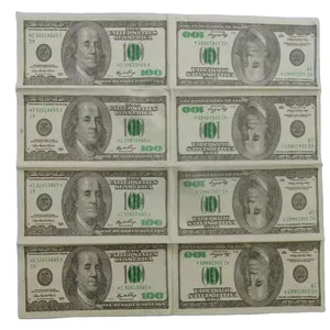 100 Dollar Bill Money Napkins 18g Printed 2 Ply Customize 1/4 1/8 Fold Cocktail Napkin Decorate Party Pocket Tissue