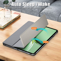 Support magnétique à trois volets en cuir PU pour réveil/sommeil automatique PC antichoc Tablet Flip Covers pour OnePlus Pad Pro 12.1 pouces