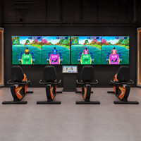 InteraGame Machine de jeu de course et de cyclisme à monnayeur pour 2 joueurs, simulateur de vélo pour enfants, pour salles d'arcade et de divertissement intérieures