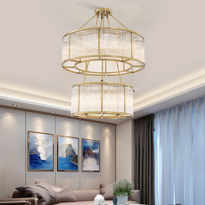 Nordique post-moderne chinois minimaliste vente moderne lumineux hôtel or salon maison verre intérieur lumières LED lustres <span class=keywords><strong>stylo</strong></span> - Product Image 6